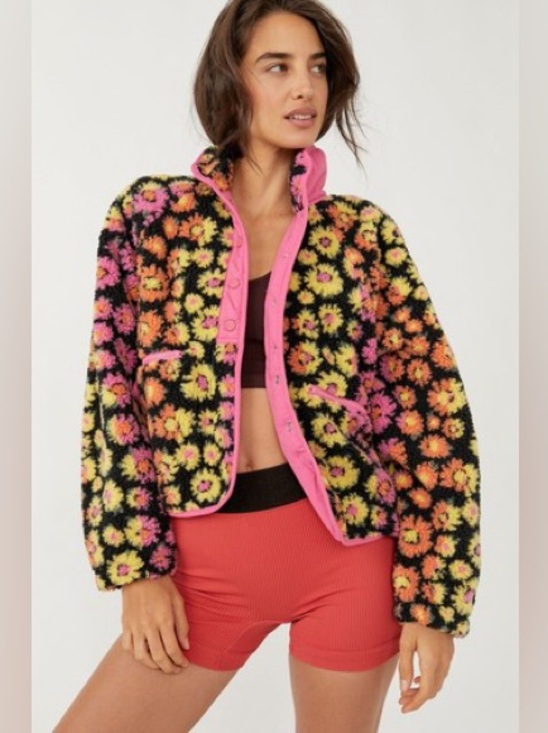 Free People Jackets & Blazers - Free People Movement Rocky Ridge Jacket in Pink Daisy Floral Print